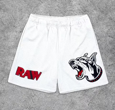 Y2K Graphic Letter Print Gym Shorts for Men - BLITZBUY