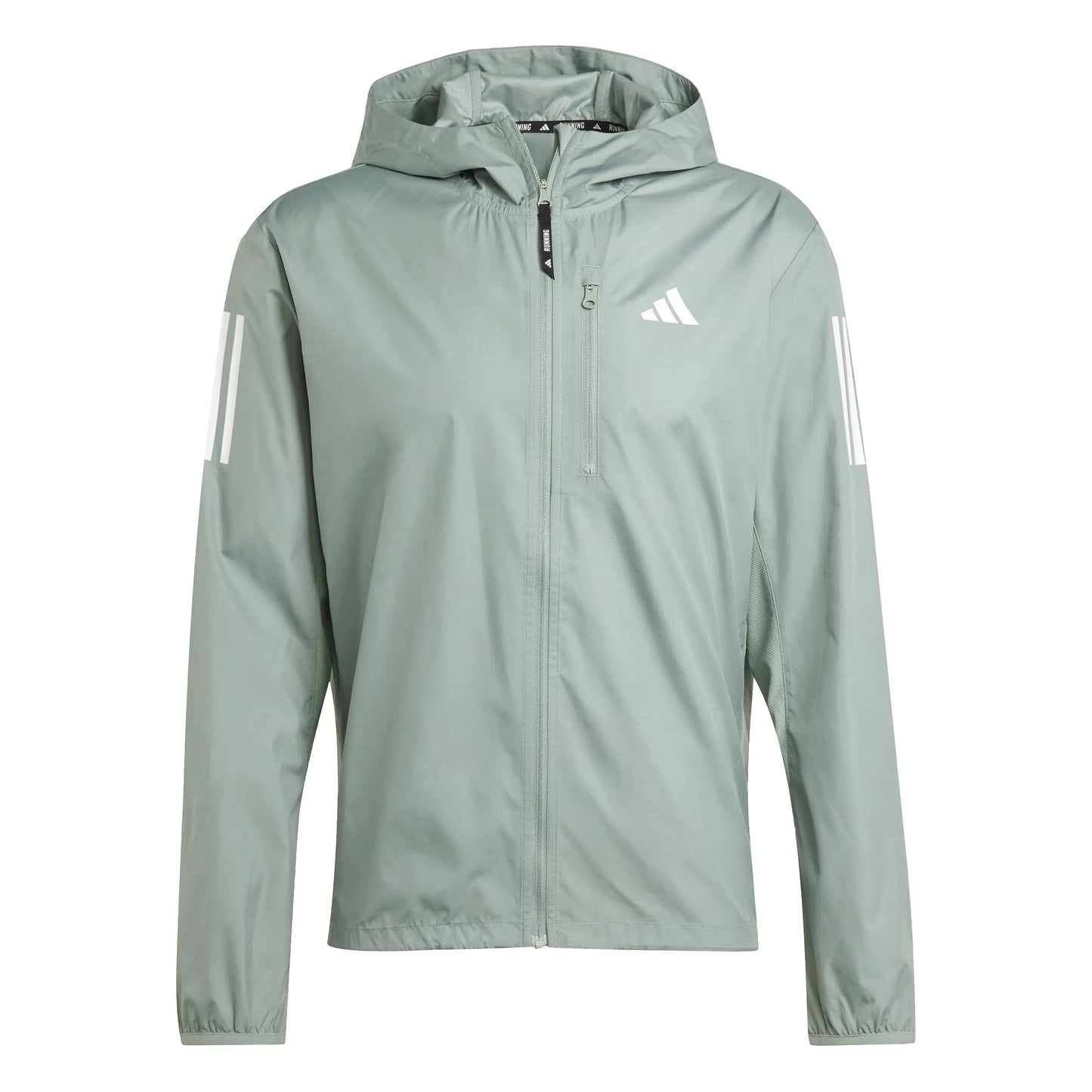 Adidas Mens Own The Run Jacket Silver Green - BLITZBUY