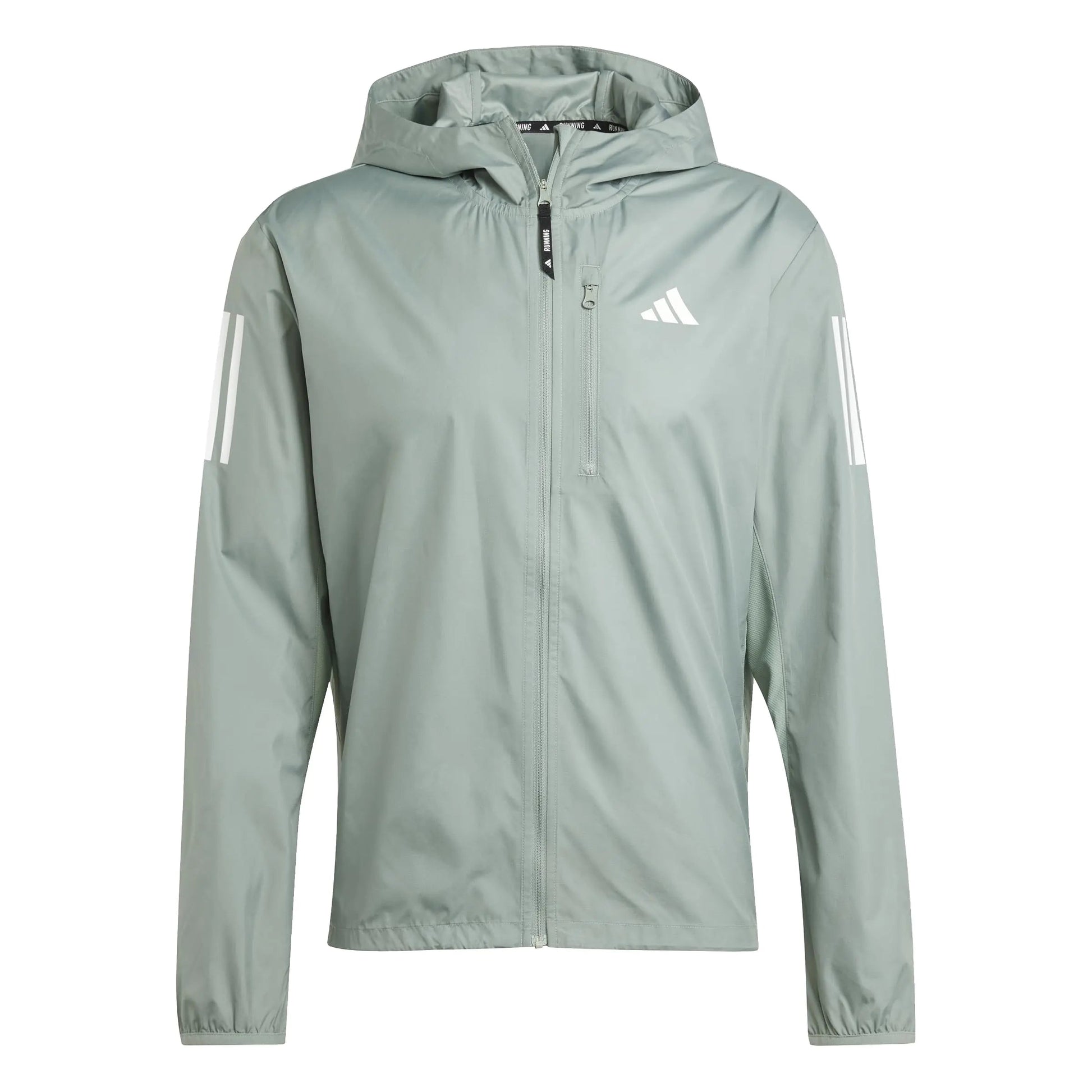 Adidas Mens Own The Run Jacket Silver Green - BLITZBUY