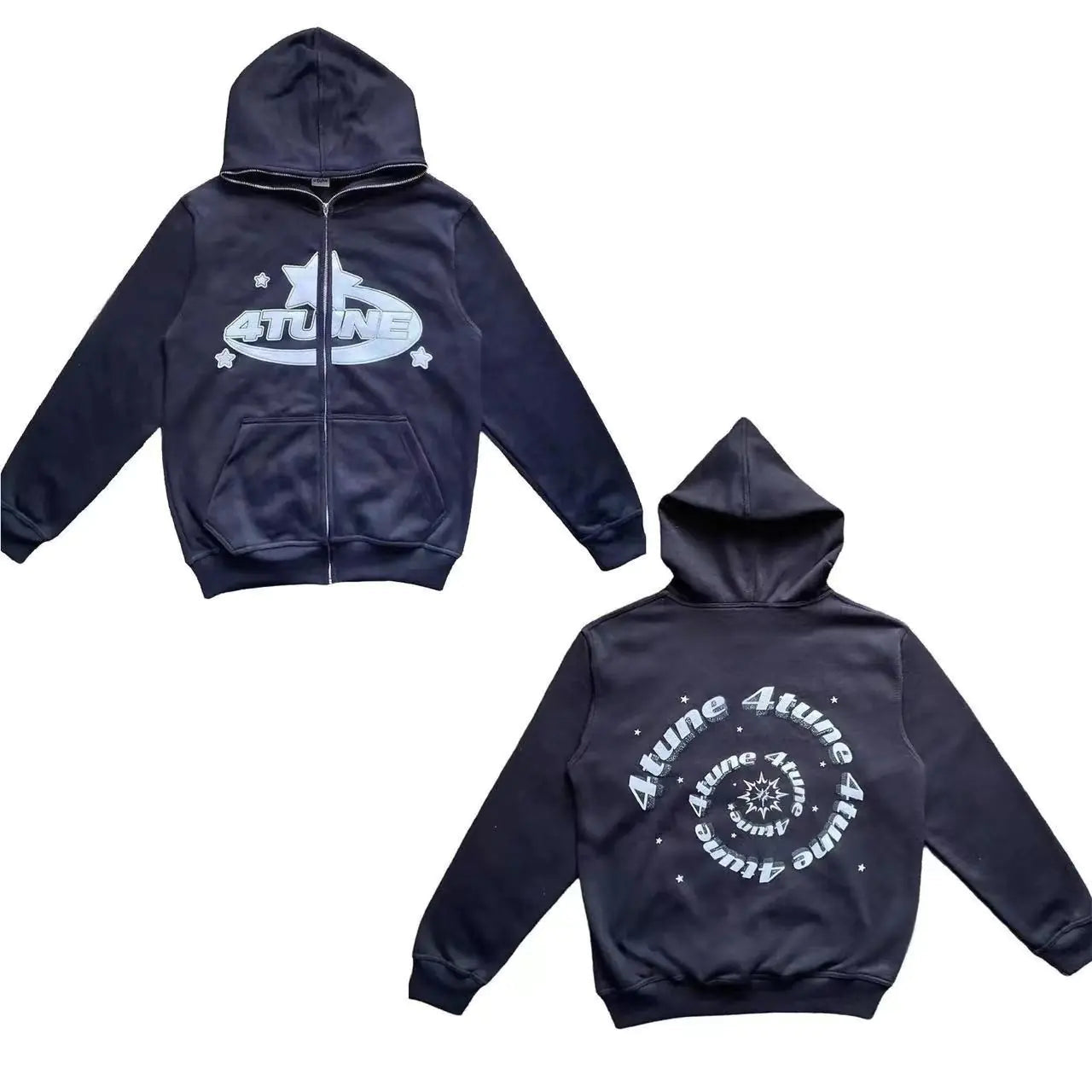 Y2K Style Oversized ZIP-Hoodie for Men - BLITZBUY