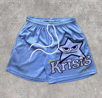 Y2K Graphic Letter Print Gym Shorts for Men - BLITZBUY
