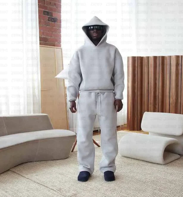 ComfyFit Unisex Solid Hoodie & Sweatpants Set - BLITZBUY