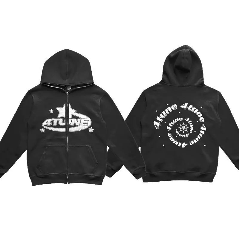 Y2K Style Oversized ZIP-Hoodie for Men - BLITZBUY
