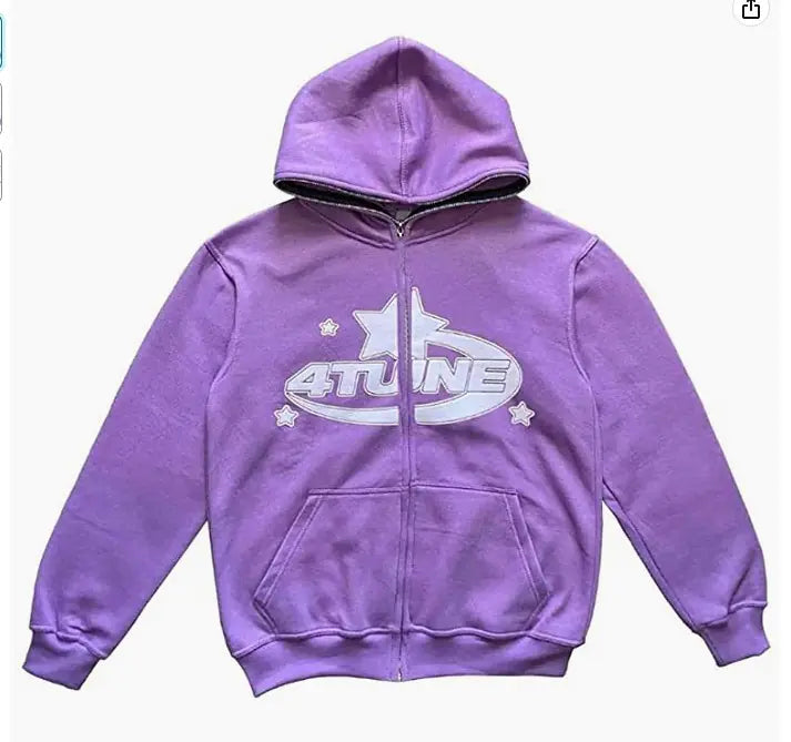 Y2K Style Oversized ZIP-Hoodie for Men - BLITZBUY