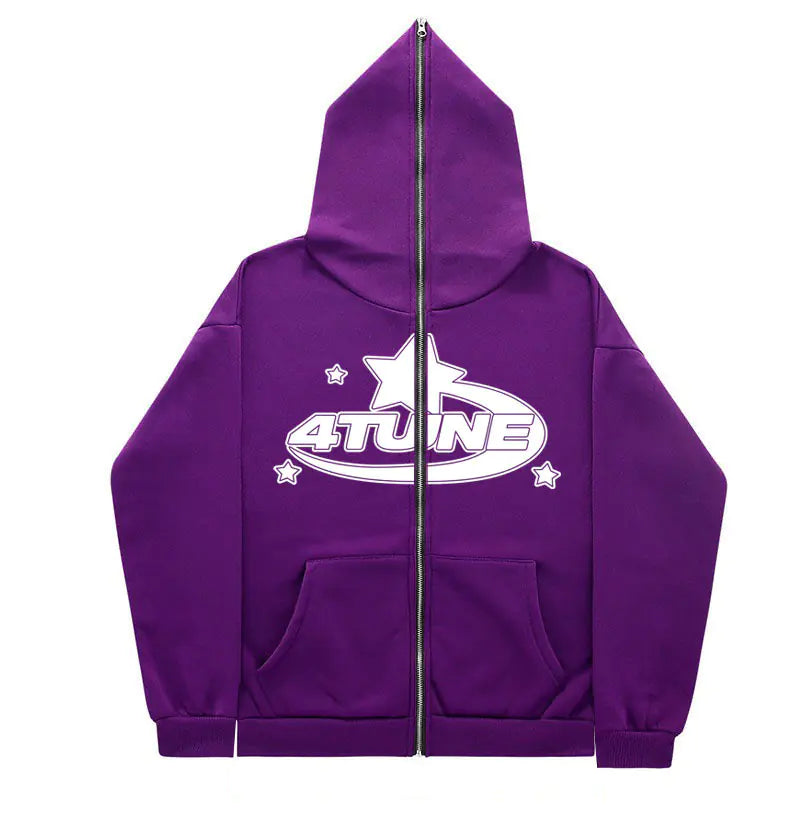 Y2K Style Oversized ZIP-Hoodie for Men - BLITZBUY