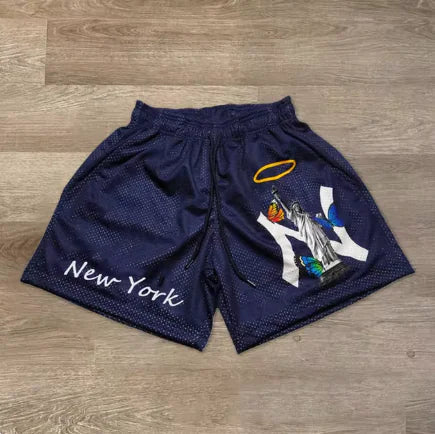 Y2K Graphic Letter Print Gym Shorts for Men - BLITZBUY