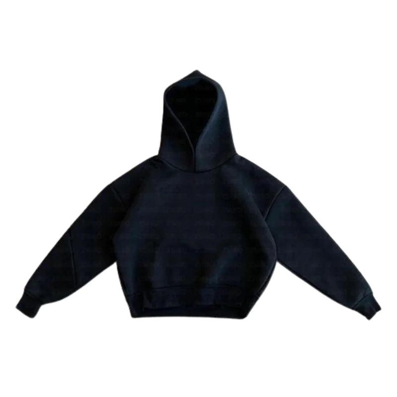 Solid Color Hoodie and Sweatpants Set - BLITZBUY