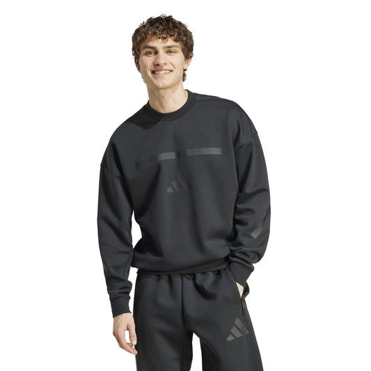 adidas Mens Tall Size Z.N.E. Sweatshirt Black - 8OUT