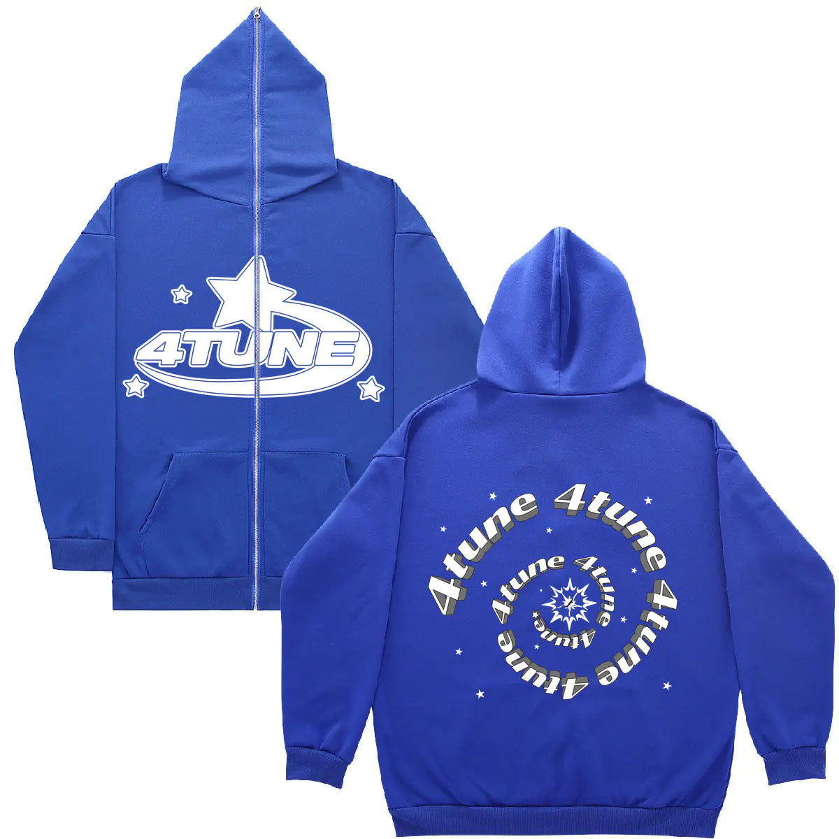 Y2K Style Oversized ZIP-Hoodie for Men - BLITZBUY