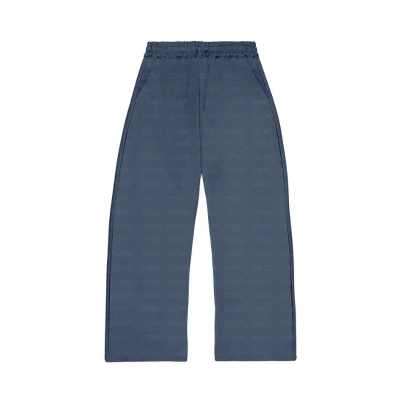 Solid Color Hoodie and Sweatpants Set - BLITZBUY