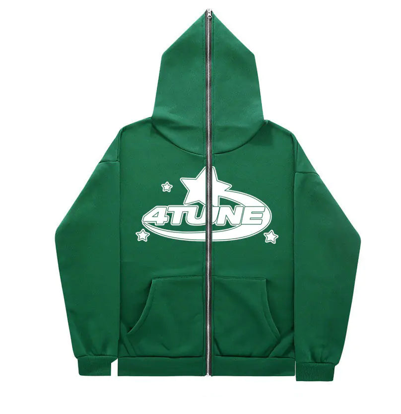Y2K Style Oversized ZIP-Hoodie for Men - BLITZBUY