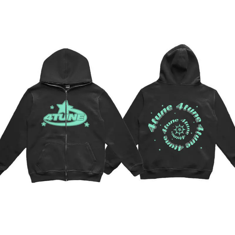 Y2K Style Oversized ZIP-Hoodie for Men - BLITZBUY