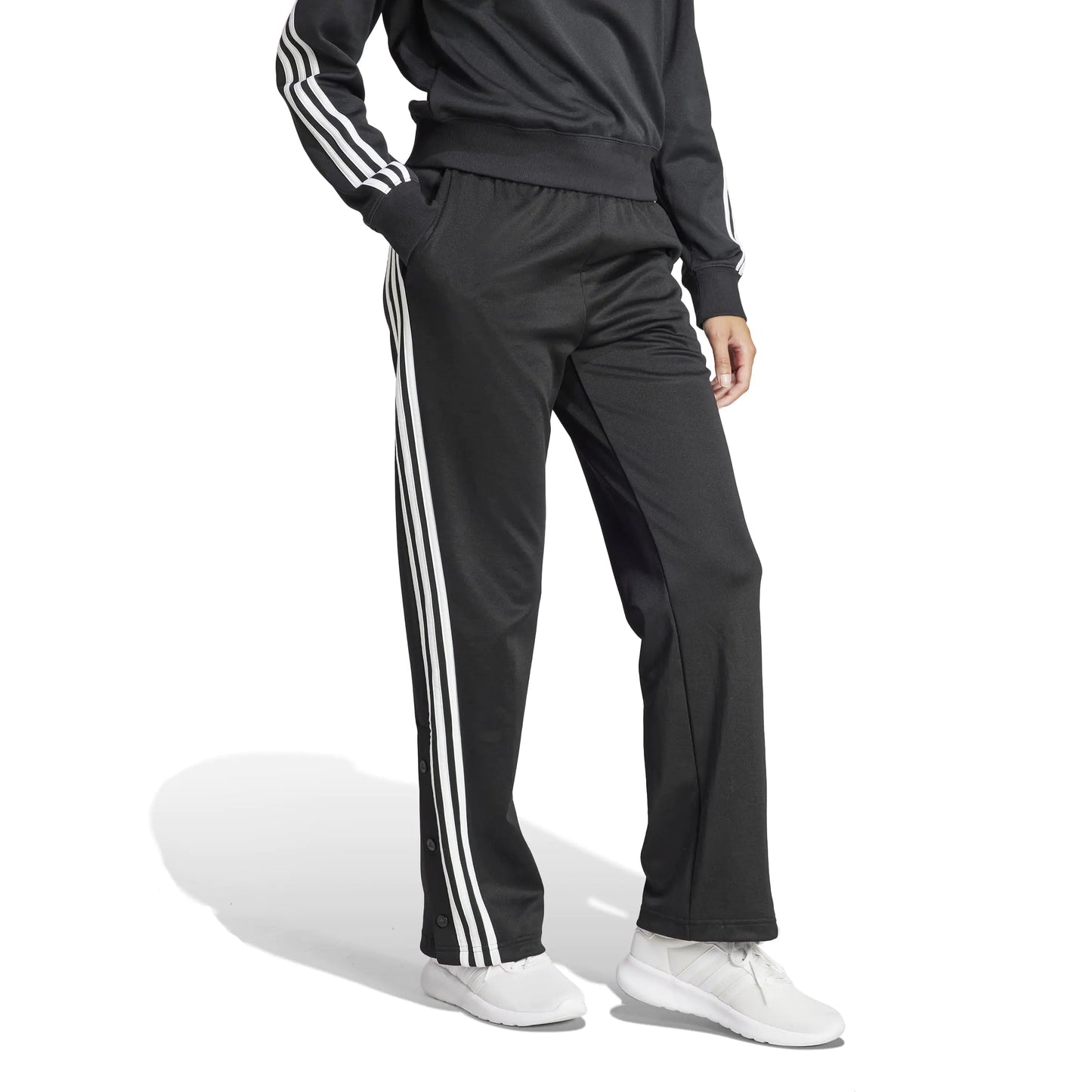 Adidas Womens 3-Stripes Track Pants (Black/White) - BLITZBUY