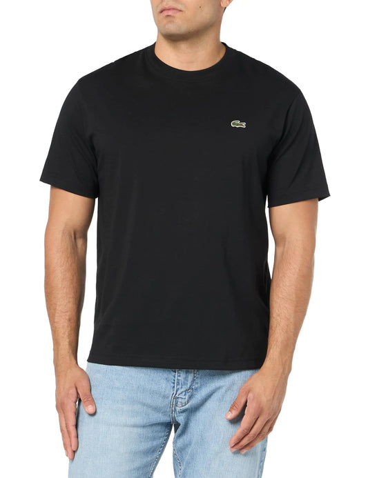 Lacoste Mens Short Sleeve Classic Fit Crew Neck Cotton T-Shirt Black - 8OUT