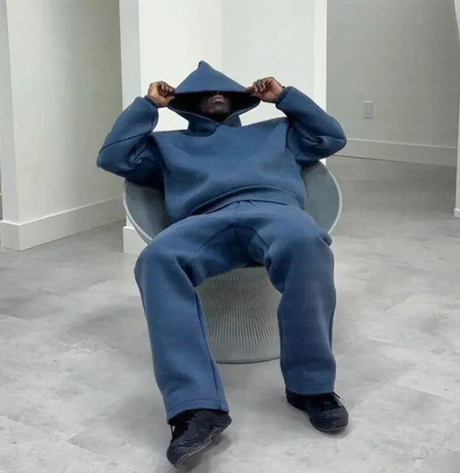 ComfyFit Unisex Solid Hoodie & Sweatpants Set - BLITZBUY