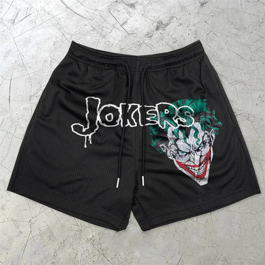 Y2K Graphic Letter Print Gym Shorts for Men - BLITZBUY
