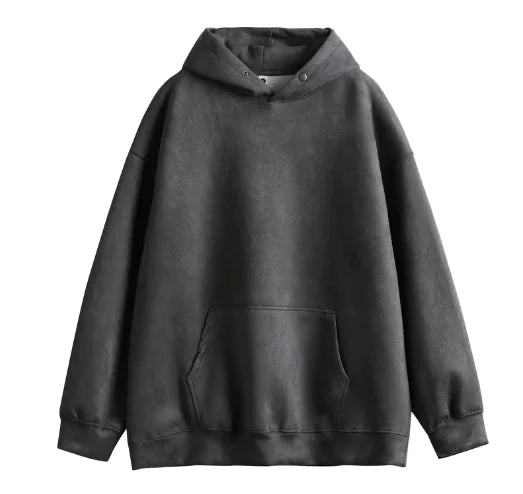 Suede One Piece Hoodie for Men - 8OUT